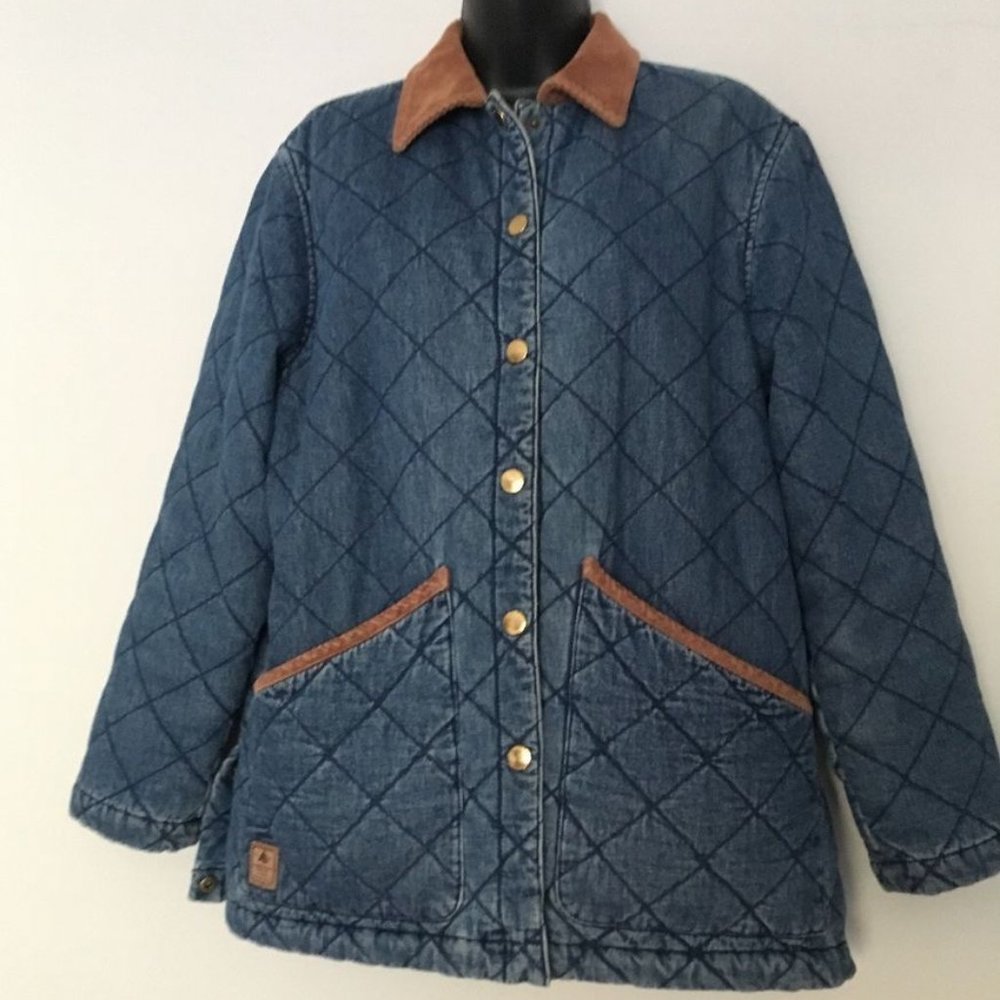 Vintage Ralph Lauren Quilted Denim Barn Jacket